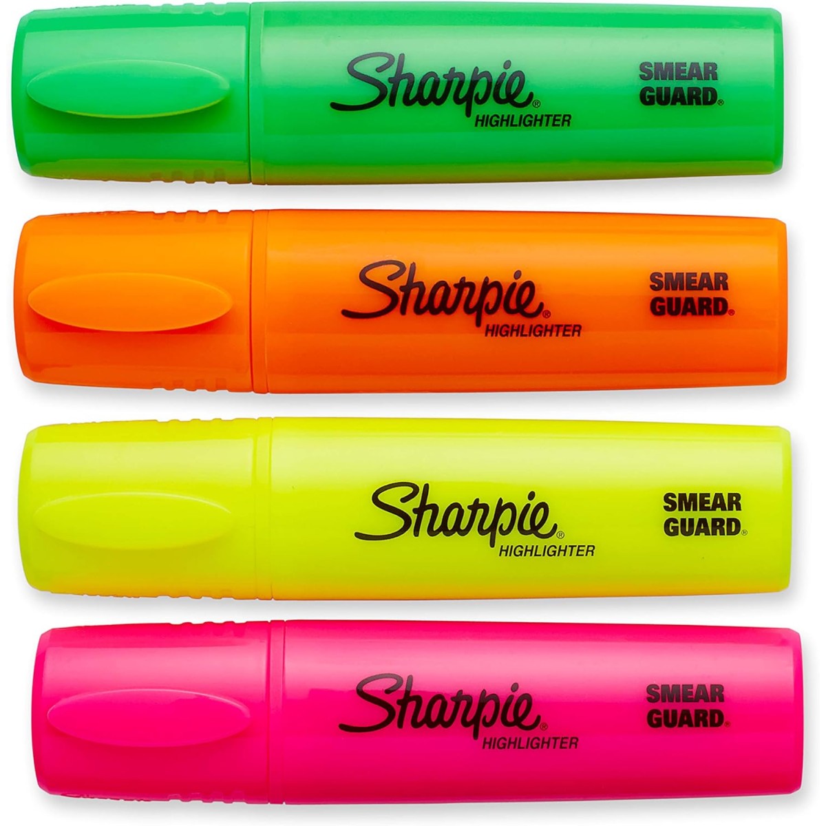 Sharpie fluo surligneurs XL pointe biseautée assortiment de couleurs fluorescentes lot de 4