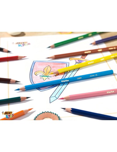 Bic Kids Evolution Ecolutions Crayons De Couleur, Coloris Assortis, 12 unités