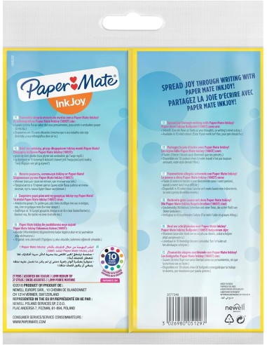 Paper Mate InkJoy stylos à bille, assortiment de couleurs, lot de 27