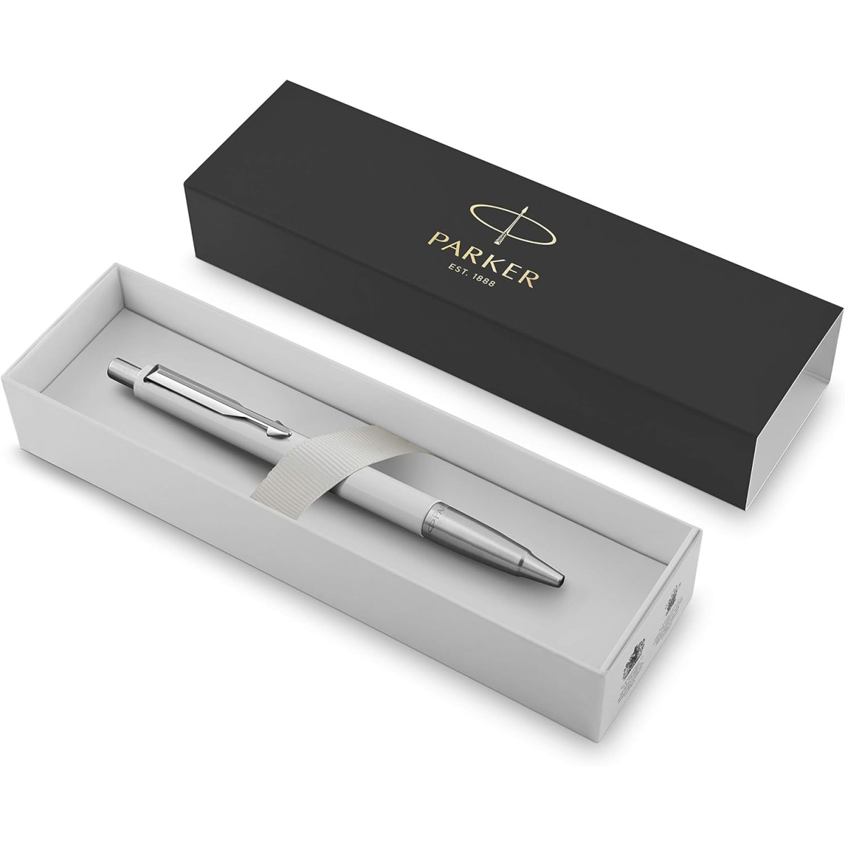 Parker Vector stylo bille blanc avec attributs chromés